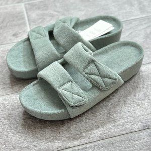 NWT A New Day Women's Remi Platform Slide Sandals -Sage Green - All Size